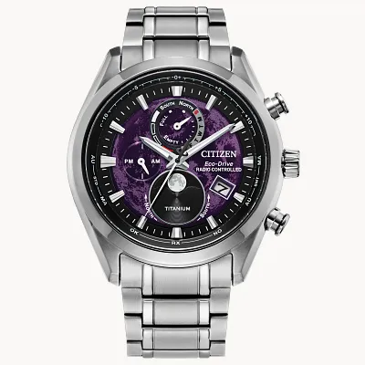 Tsuki-yomi A-T Purple Dial Super Titanium Bracelet BY1010-81Z Tsuki-yomi A-T Purple Dial Super Titanium Bracelet BY1010-81Z
